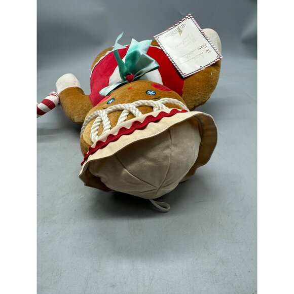 Vintage 1990 Large 27" Target Gingerbread Stuffed Plush Doll Candy Cane Bow READ - Picture 8 of 13